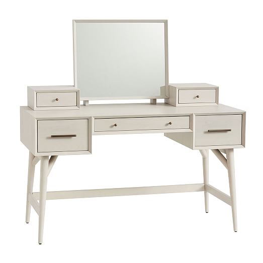 Mid Century Vanity Desk Set 52, Vanity Desk Set With Mirror