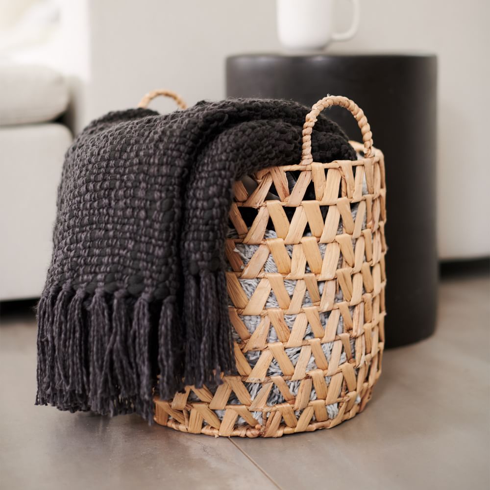 Open Weave Zigzag Seagrass Baskets Natural West Elm