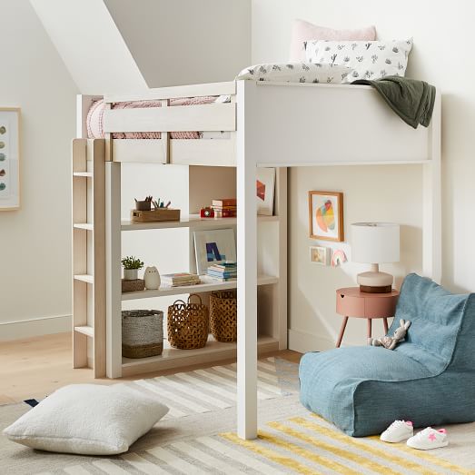 Rhys Full Loft Bed W Desk, Full Loft Bed With Slide And Desk