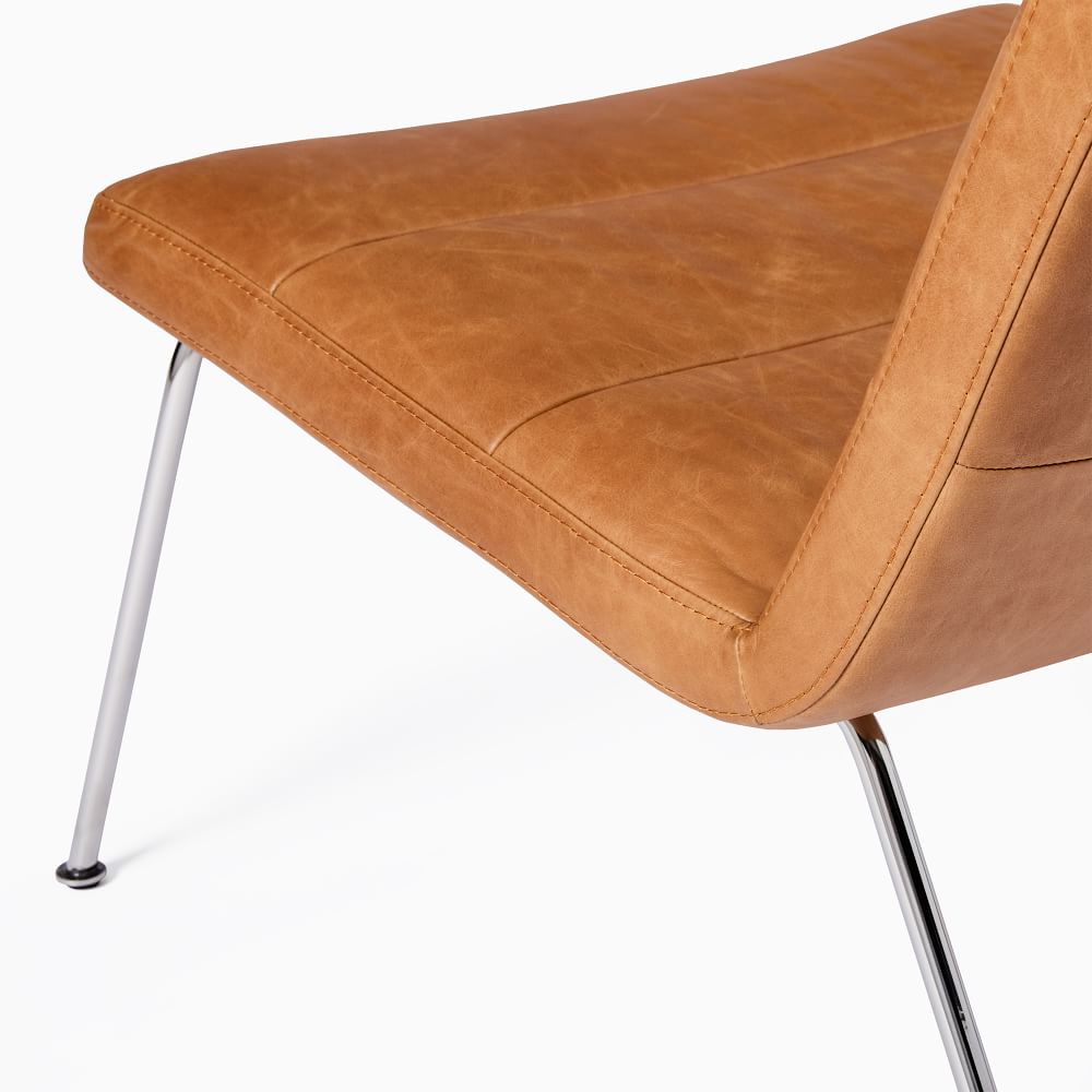 Angus Leather Slipper Chair West Elm