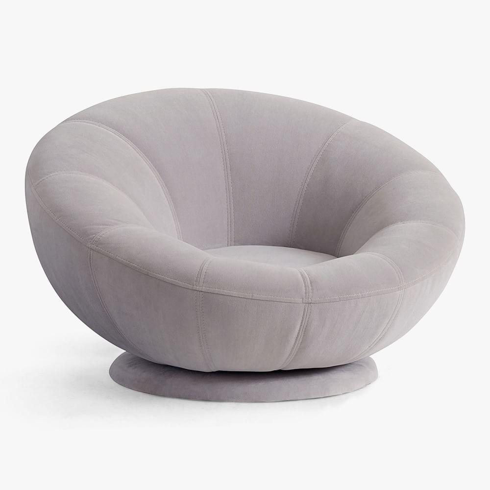 Petite Groovy Swivel Chair West Elm