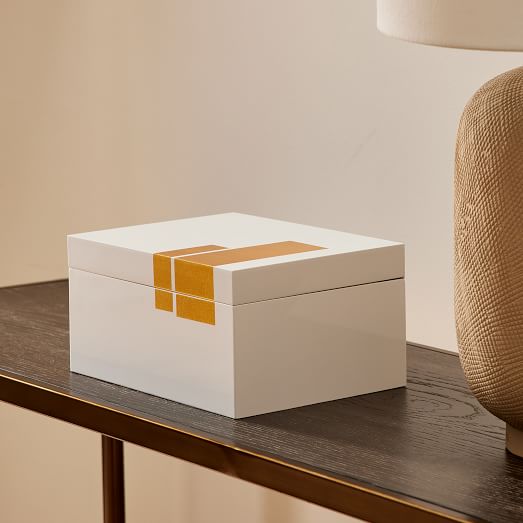 Grand Antique Silver Lacquer Jewelry Box West Elm