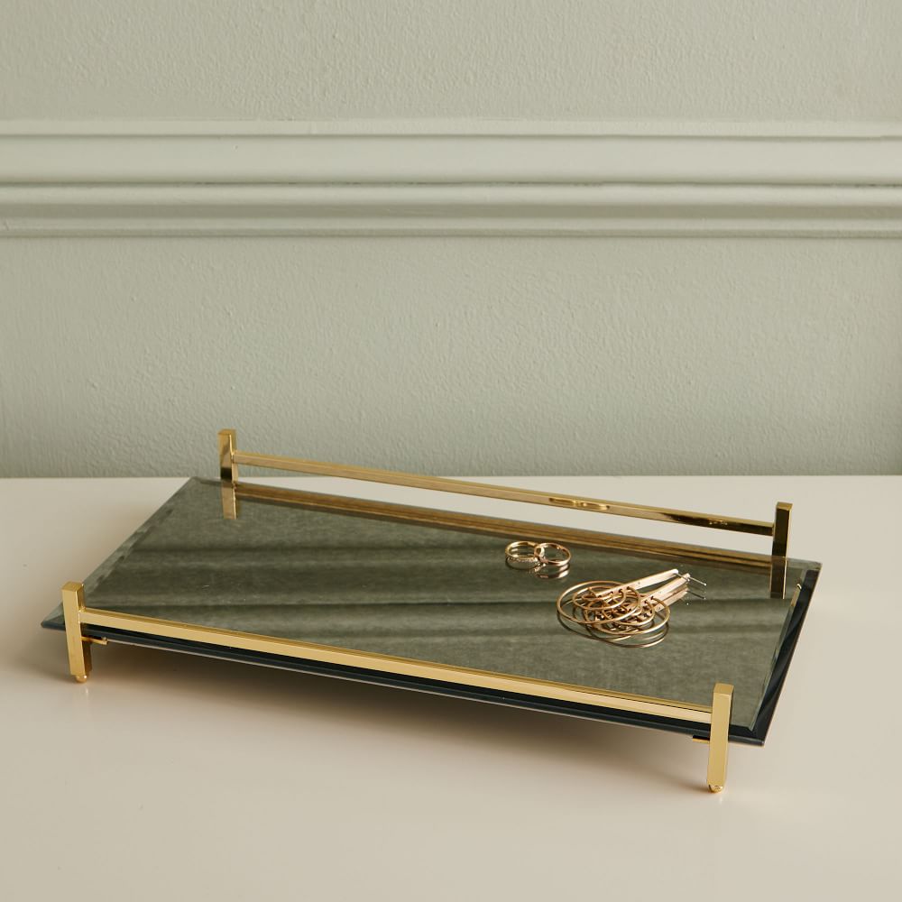 Mirrored Vanity Tray, Jewelry Organization West Elm
