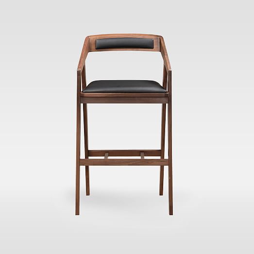 Angled Frame Bar Counter Stools, Contemporary Upholstered Bar Stools