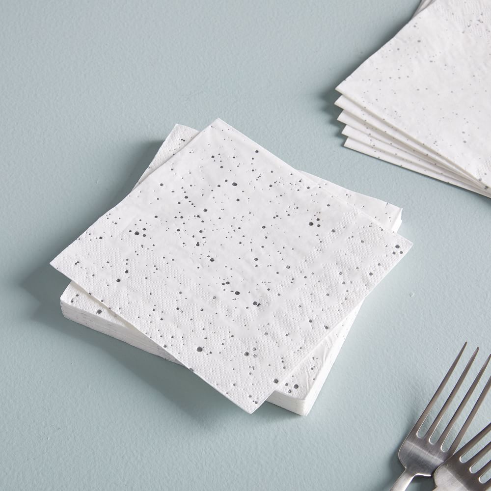 Paper Cocktail Napkins (Set of 20) Metallic Celestial Splash West Elm
