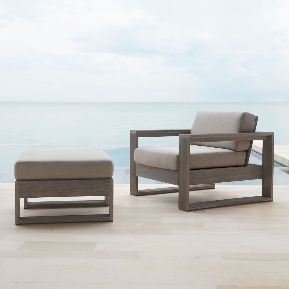 Portside Outdoor Ottoman | West Elm