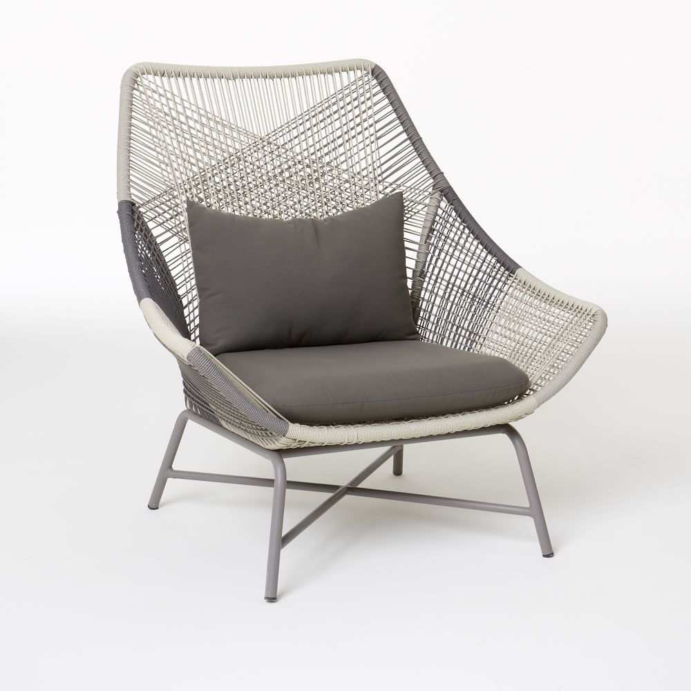 Huron Outdoor Lounge Chair & Ottoman West Elm