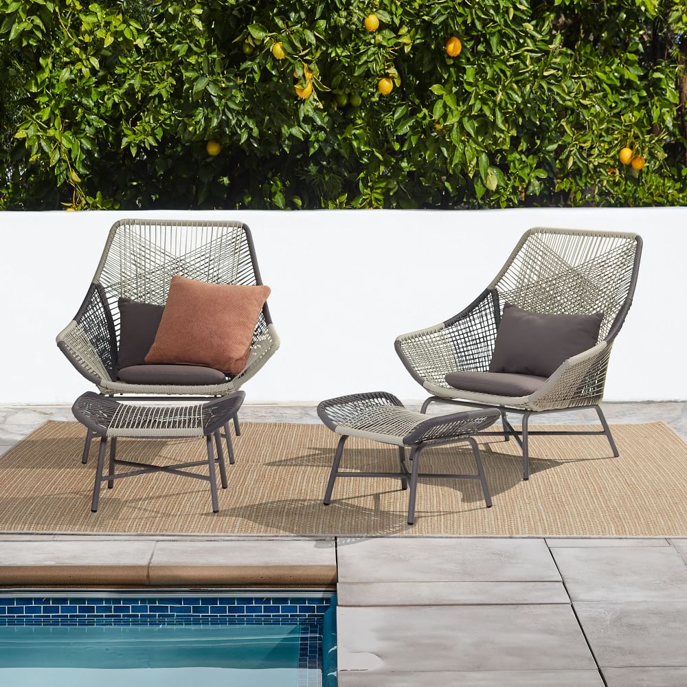 Huron Outdoor Ottoman | West Elm