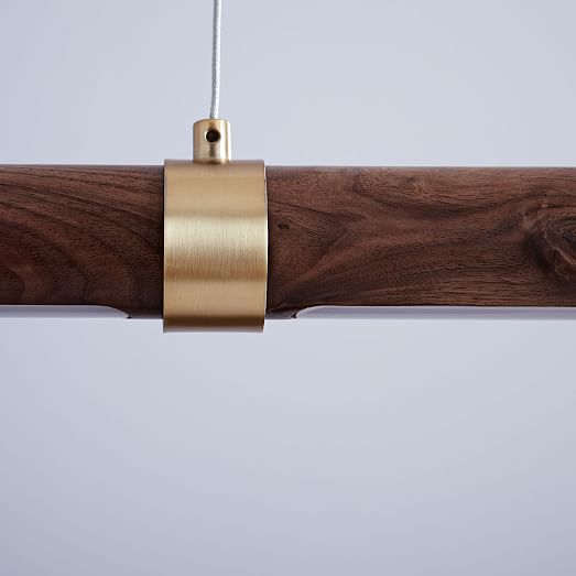 Linear Wood LED Pendant Light