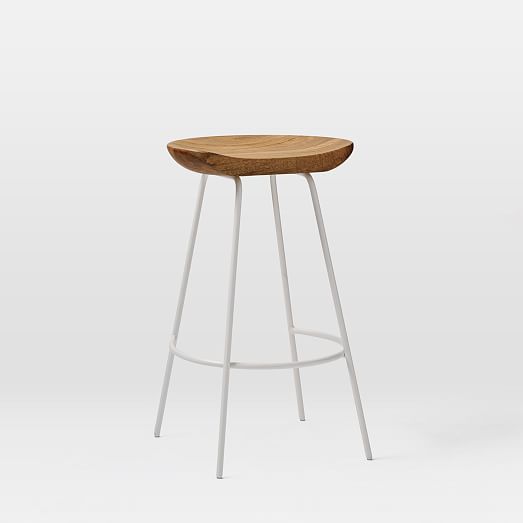 Details about   White West Elm high top table fits up to 3 bar stools 
