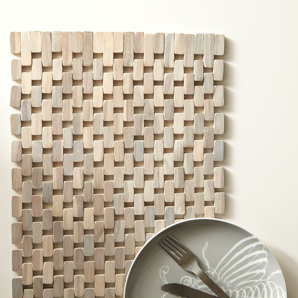 Whitewashed Wood Placemat Set West Elm