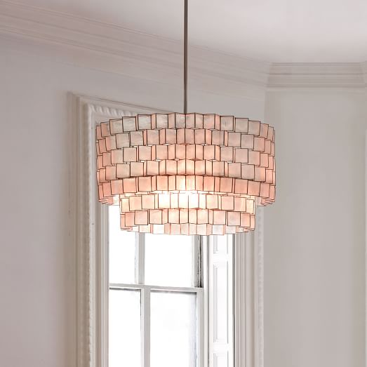 Capiz Zigzag Chandelier 24 Capiz Zigzag Chandelier 24, West Elm Capiz Chandelier Dining Room Table