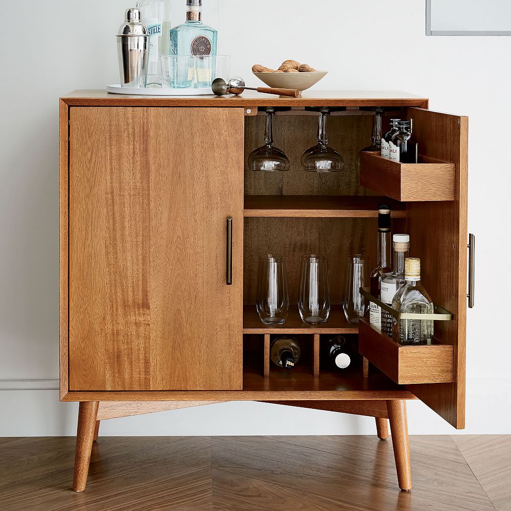 A west elm Mid-Century Bar Cabinet (32")