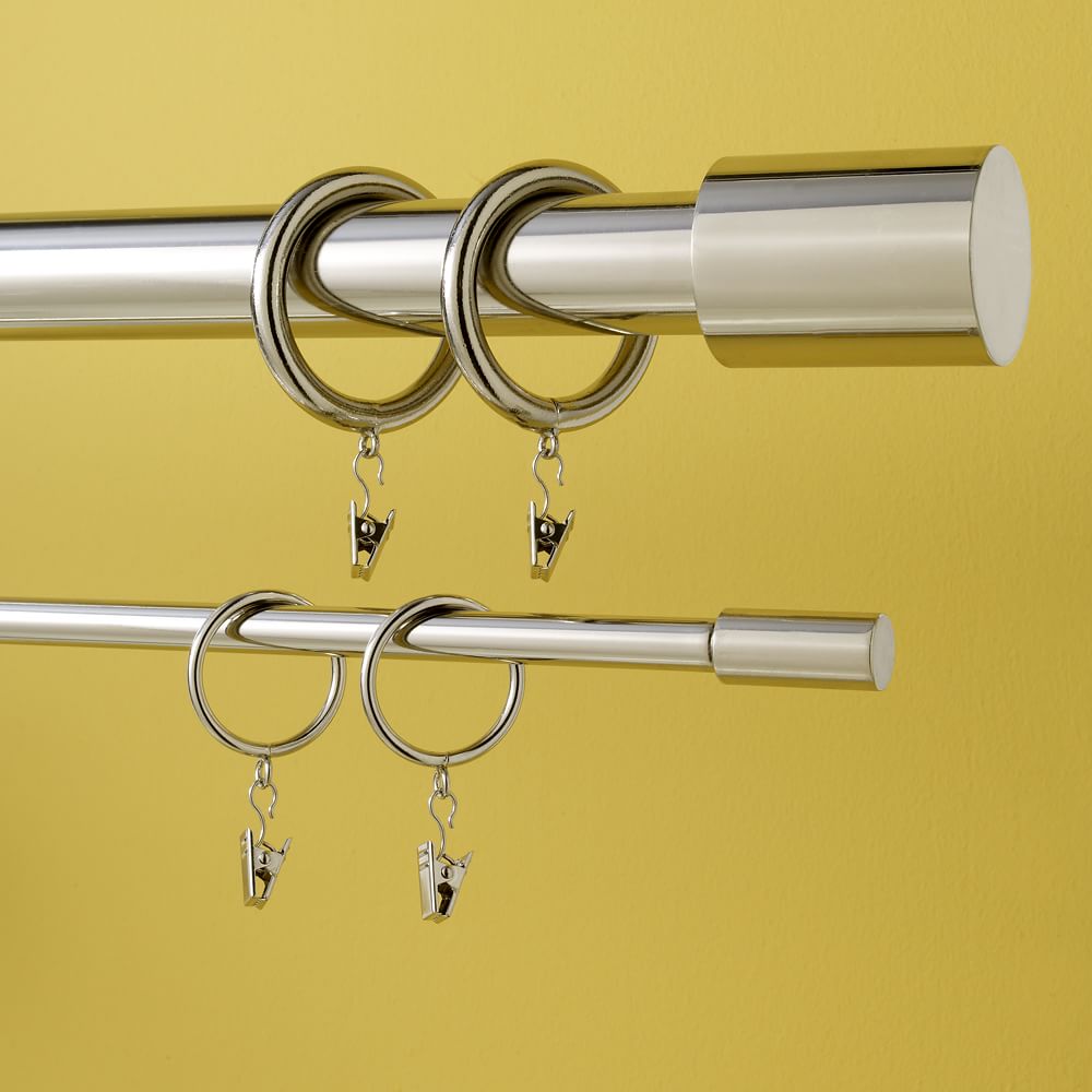 Round Metal Curtain Rings (Set of 7) West Elm