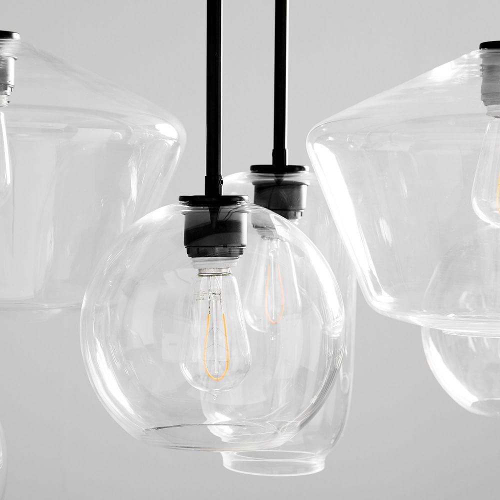 Sculptural Glass 7Light Multi Chandelier (47") West Elm