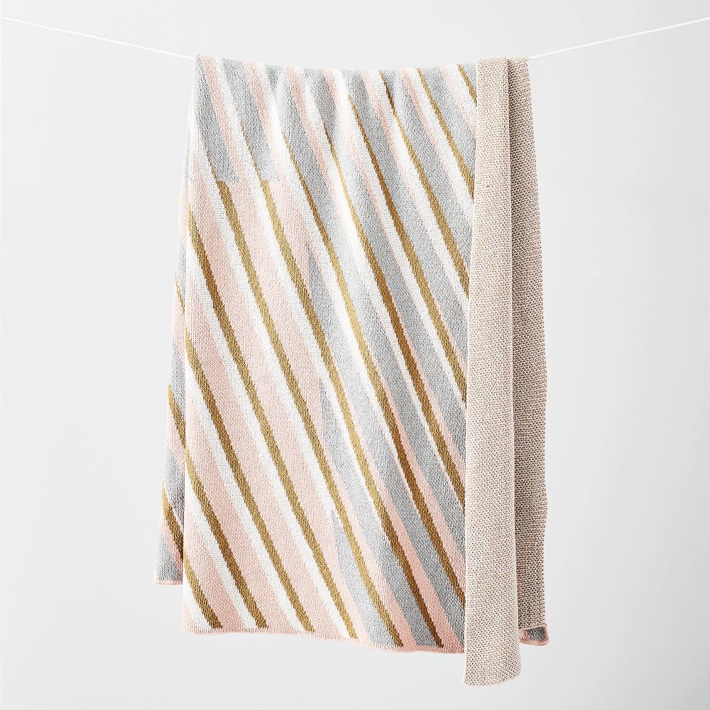 Happy Habitat Recycled Cotton Throw Sliding Stripes West Elm