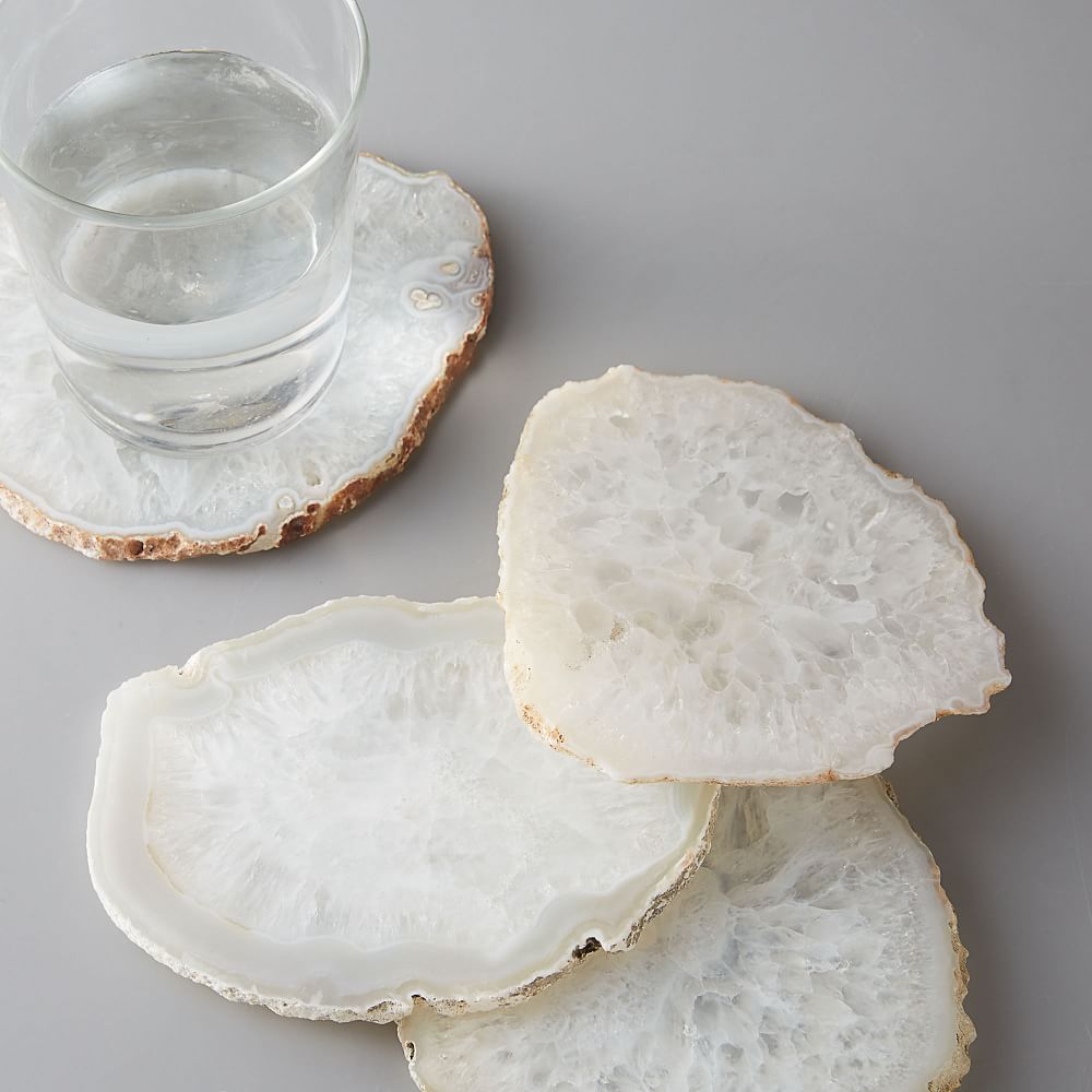 Clouded Agate Coasters (Set of 4)