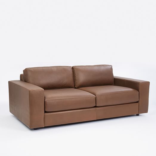 Urban Leather Sofa 73 85, Vegan Leather Couch West Elm
