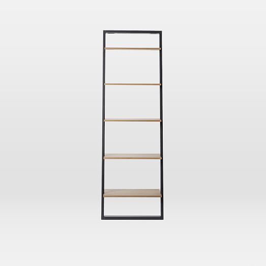 Ladder Leaning Bookshelf 25, 40 Inch Wide Ladder Bookcase