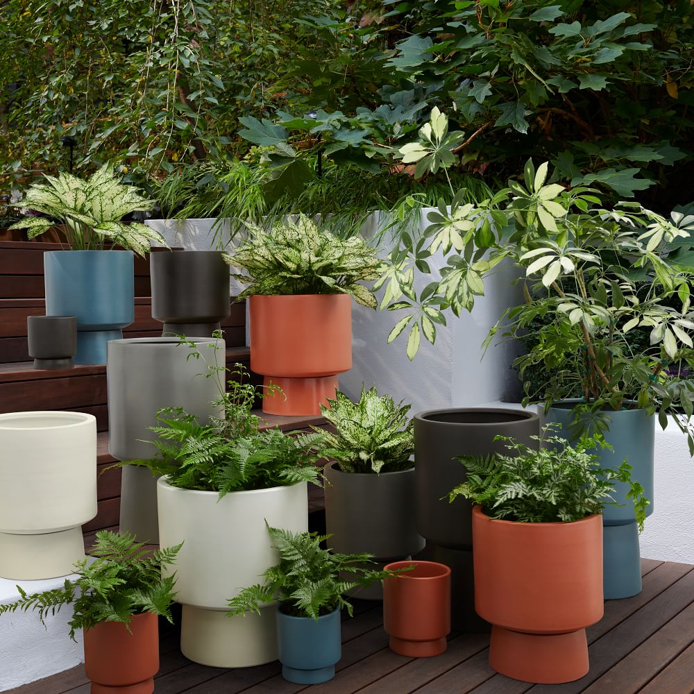 Ceramic Indoor/Outdoor Tabletop Planters West Elm