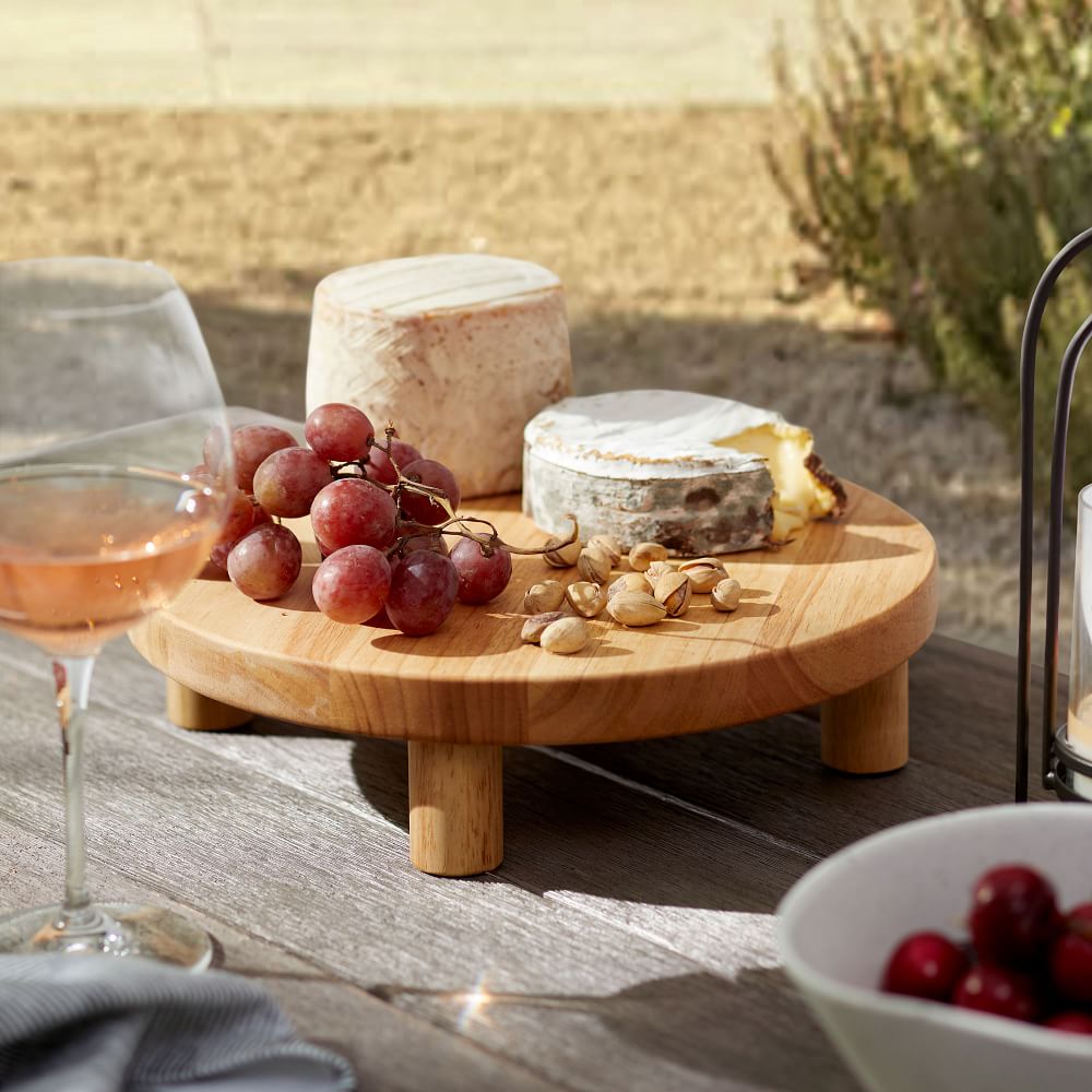 Pedestal Wood Cheese Stand West Elm