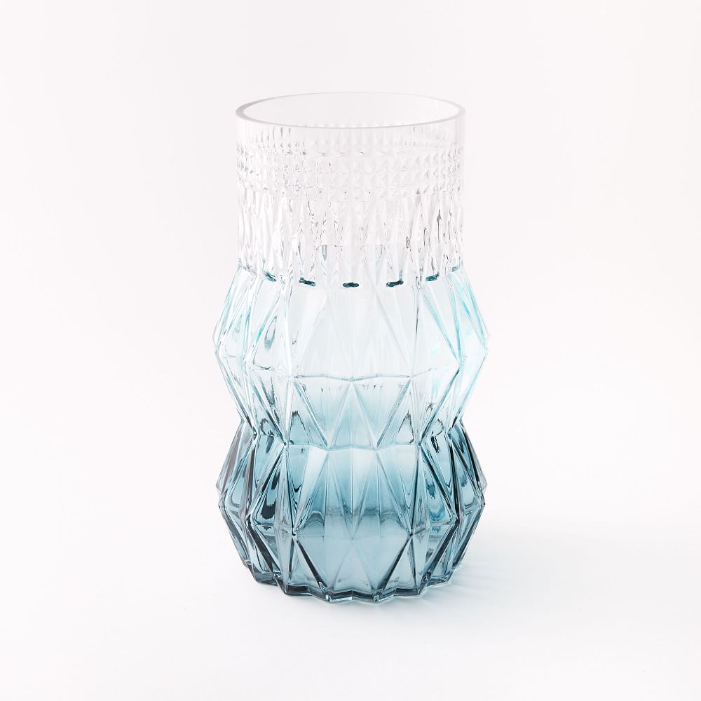 Colorblock Textured Glass Vases West Elm