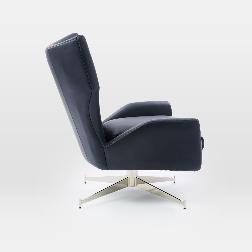 Hemming Leather Swivel Chair West Elm