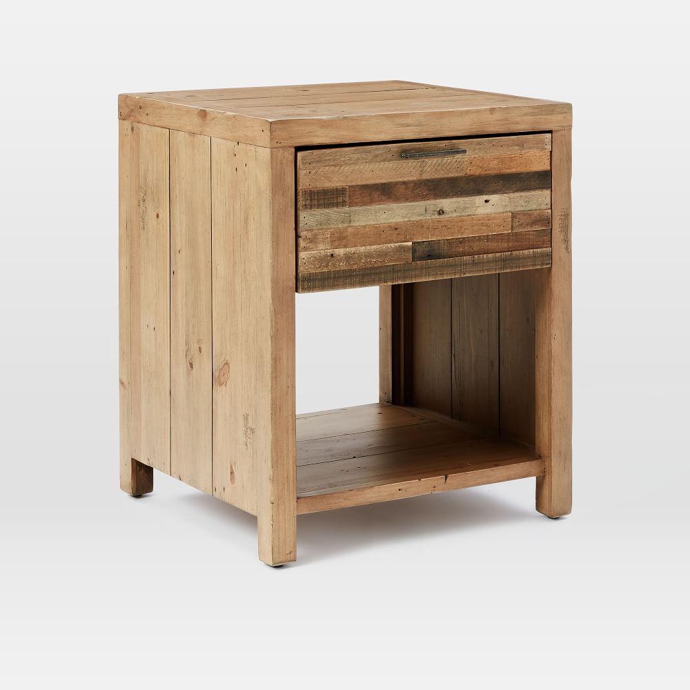 Bay Reclaimed Pine Nightstand - Rustic Natural | West Elm