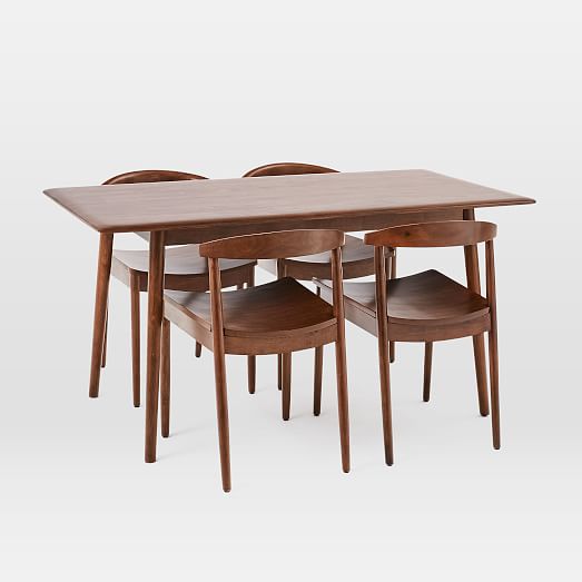 Lena Mid-Century Table & Chairs Dining Set