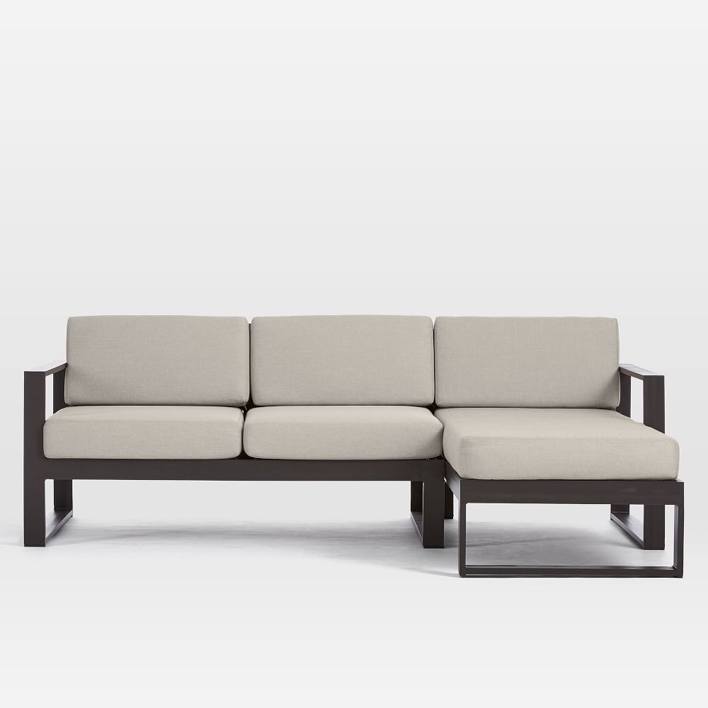 Portside Aluminum Outdoor 2-Piece Chaise Sectional (89