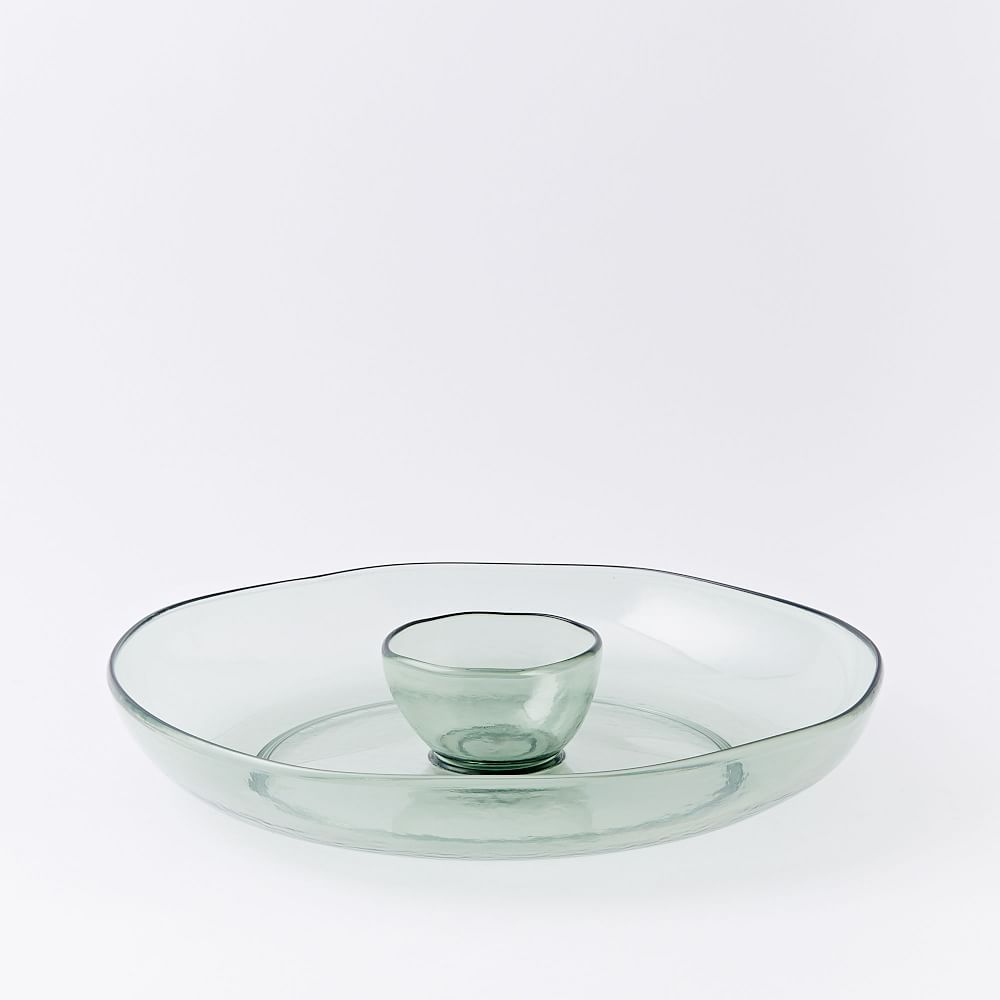 Acrylic Chip & Dip Platter Recycled Green West Elm