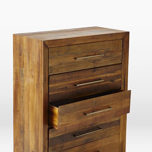 Alexa Reclaimed Wood 5 Drawer Dresser, Reclaimed Wood Dresser West Elm