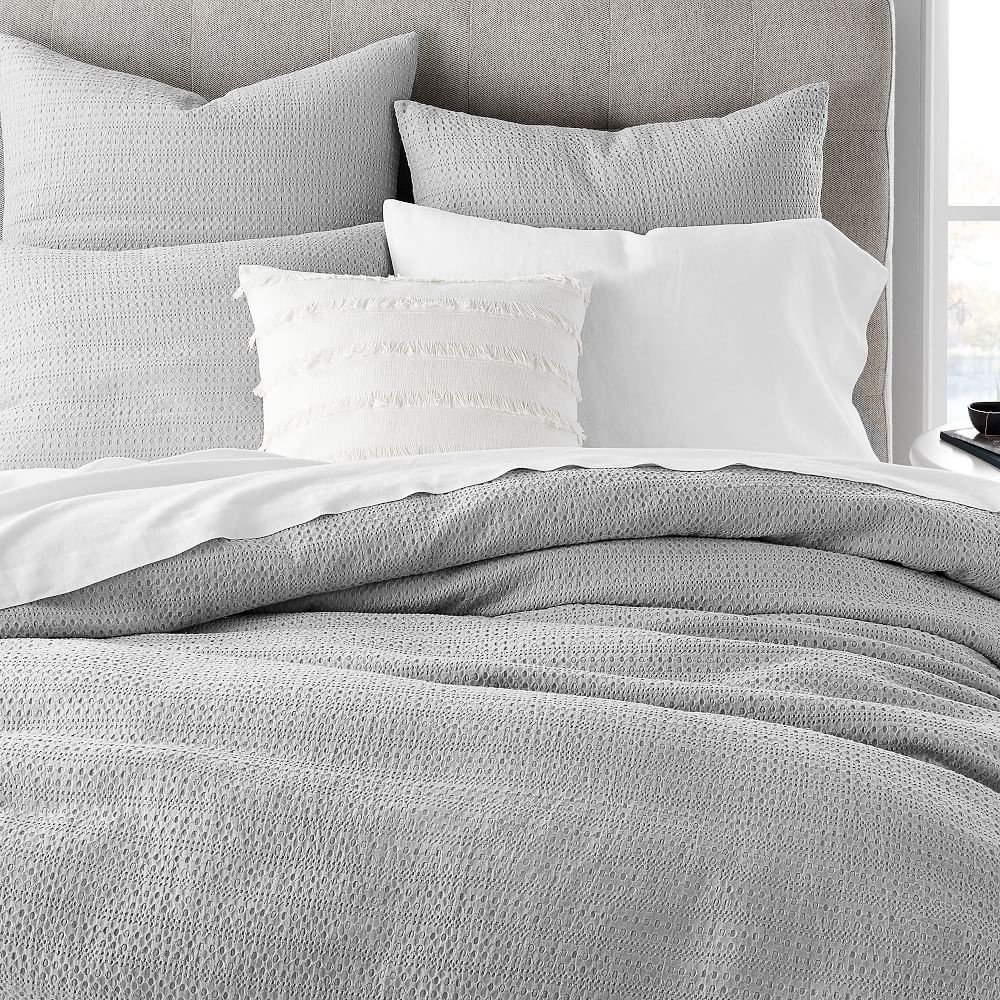 Organic Textured Waffle Duvet Cover & Shams West Elm