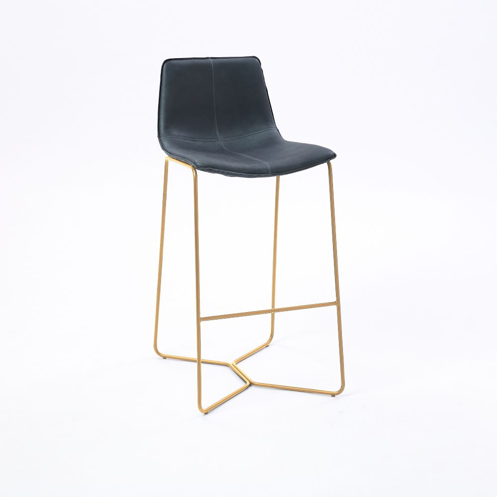Slope Leather Bar & Counter Stools | West Elm
