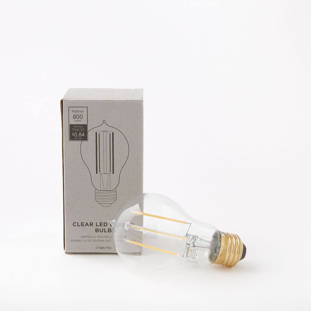 Clear LED Edison Light Bulb Short West Elm