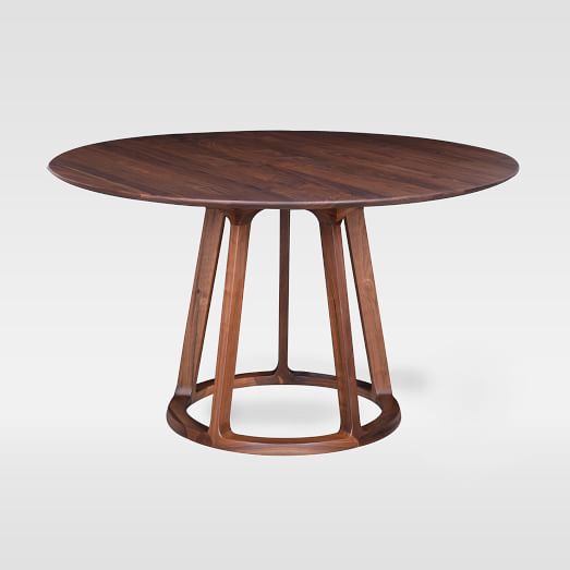 Open Pedestal Round Dining Table, Round Wooden Pedestal Dining Table