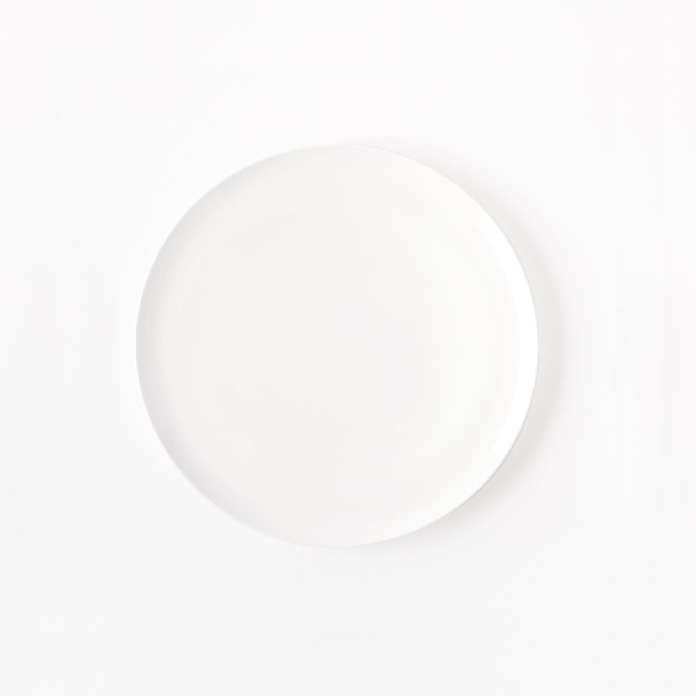 Rim Bone China Dessert Plates, White West Elm