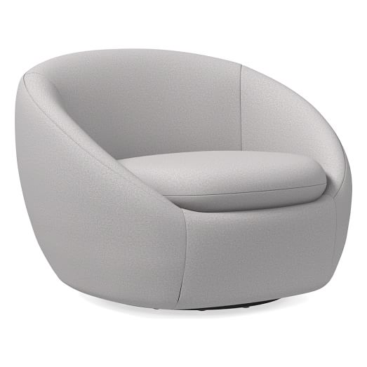 west elm cozy swivel chair dupe