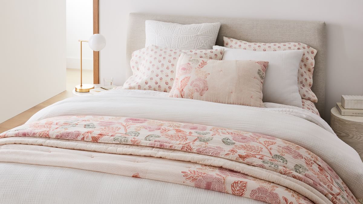 Floral Block Print Quilt & Shams West Elm