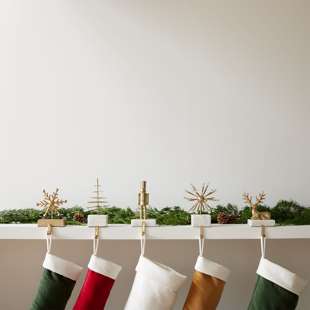 Sputnik Marble & Brass Stocking Holder West Elm
