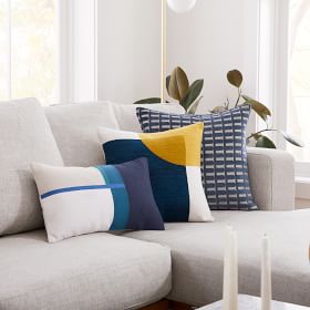 Crewel Overlapping Shapes Pillow Cover | West Elm