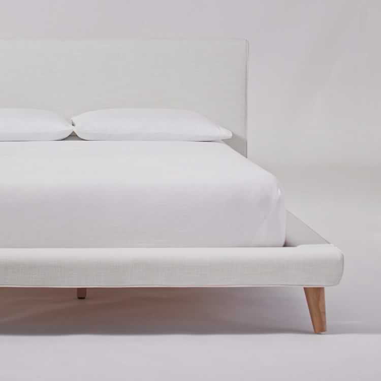Mod Upholstered Platform Bed, Slim California King Bed Frame With Storage