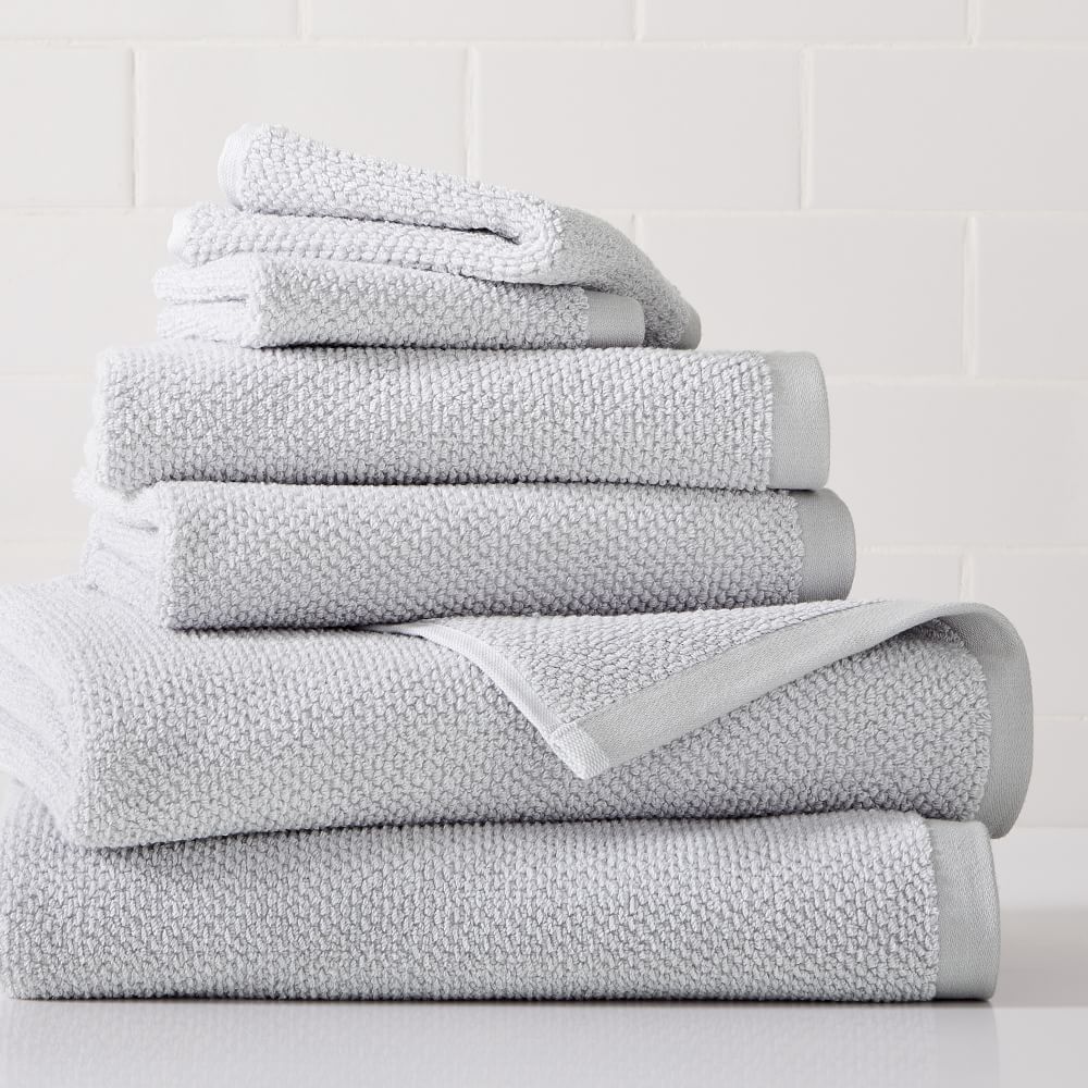 Organic Heathered Starter Bath Towel Set | West Elm