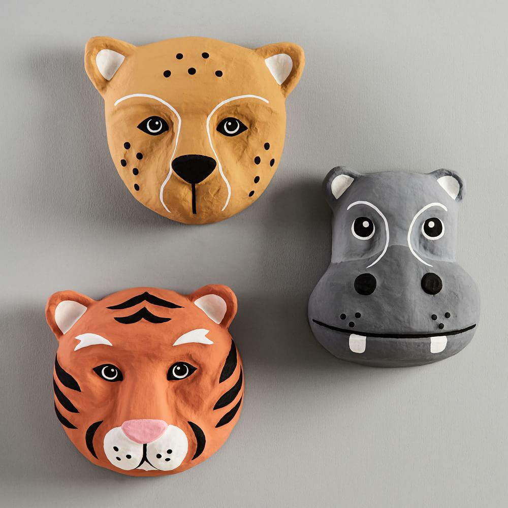 PapierMache Animal Masks West Elm