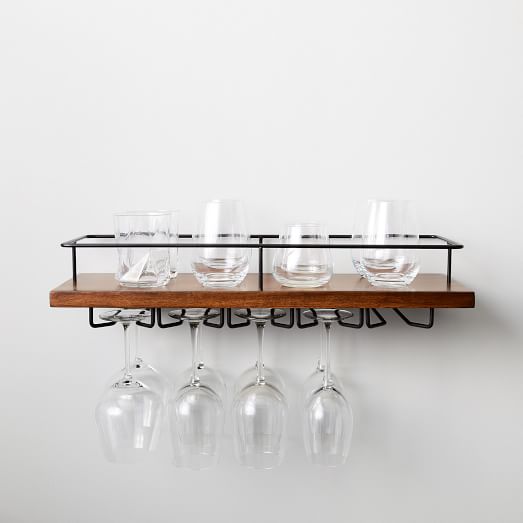 LPZ Floating Shelf Wall-Mounted Wine Rack Solid Wood Partition Storage Book Wine Glasses Modern Simplicity Color : Beige, Size : 120x73cm 