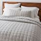 European Flax Linen Tack Stitch Quilt & Shams | West Elm