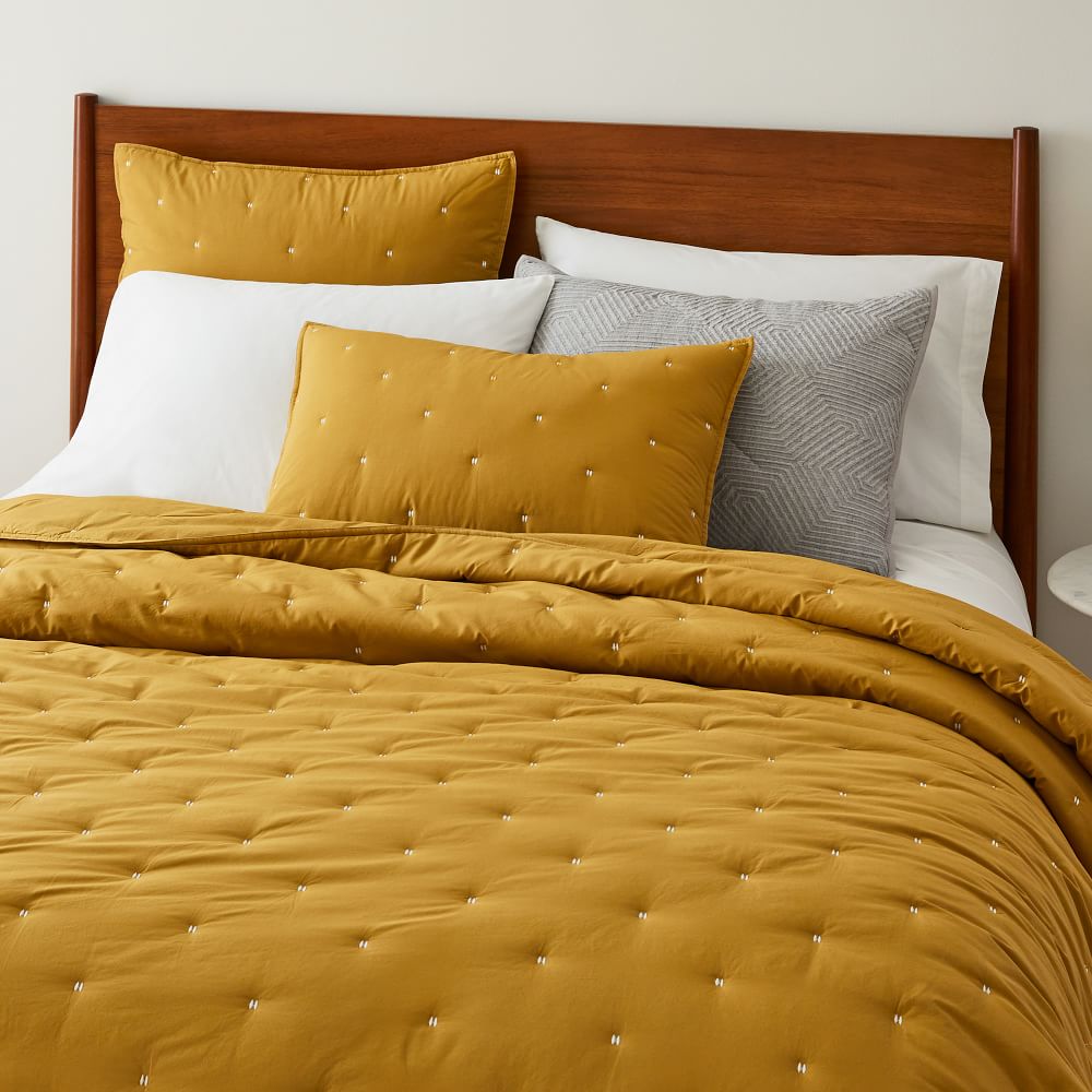 Washed Cotton Percale Quilt & Shams West Elm