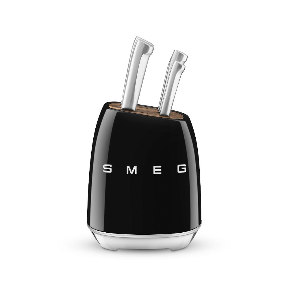 Smeg Knife Block & Knives Set (Set of 7) West Elm