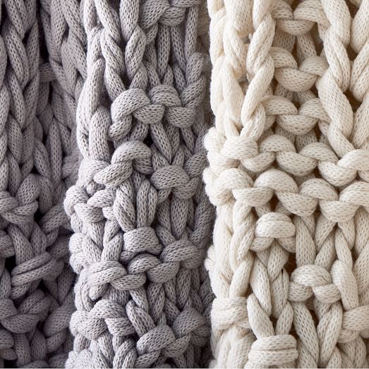 Chunky Cable Knit Throw