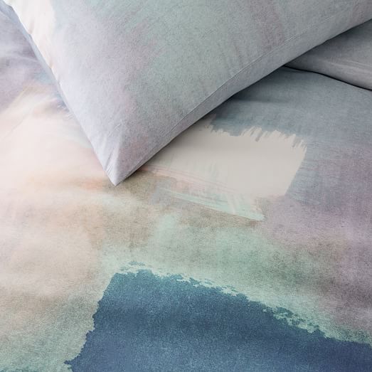 tencel abstract landscape duvet cover